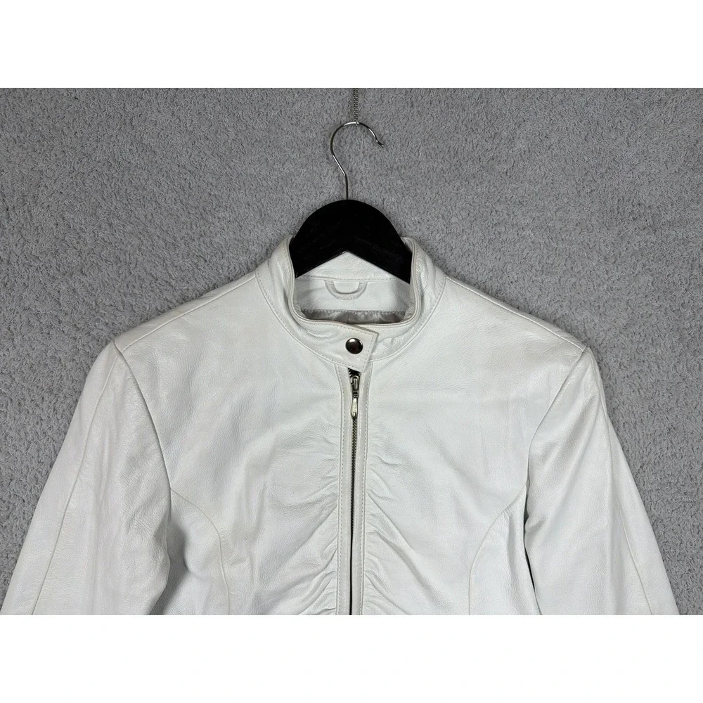 Vintage Y2K Wilsons Leather Maxima Cafe Racer Motorcycle Jacket Womens Size S - Picture 4 of 9